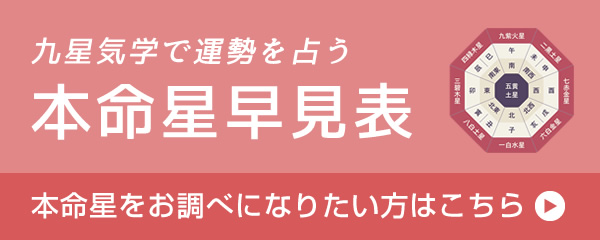 本命星早見表｜本命星をお調べになりたい方はこちら